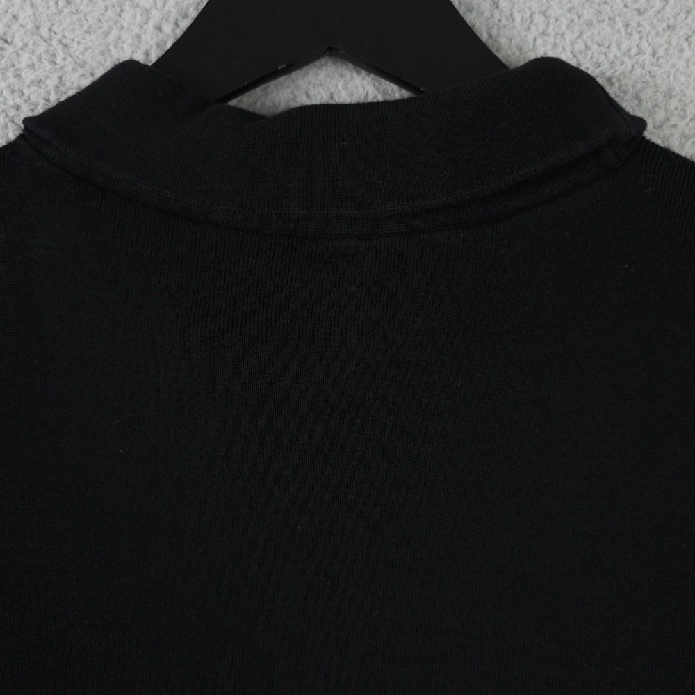 Talbots Sweater Womens Medium Black Sleeveless Turtleneck Pullover Ribbed Knit - Picture 8 of 9